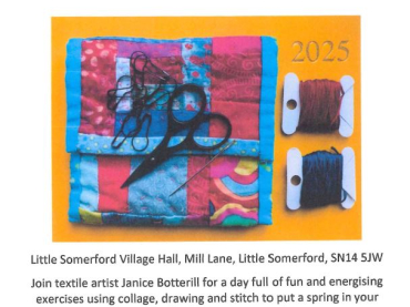 Malmesbury Textile Group Workshop 'Stitch It & See' with Janice Botterill